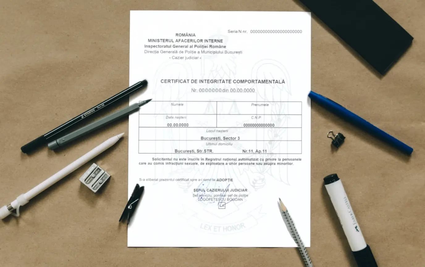 Certificat de Integritate Comportamentala
