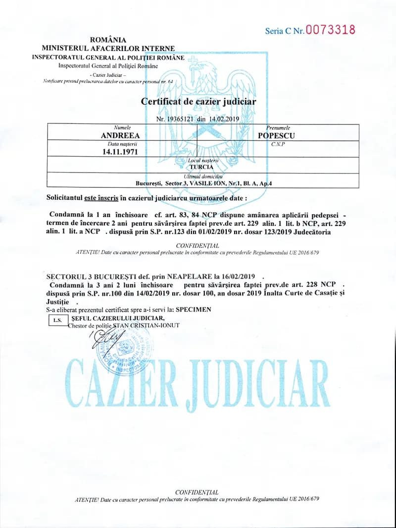 Cazier judiciar