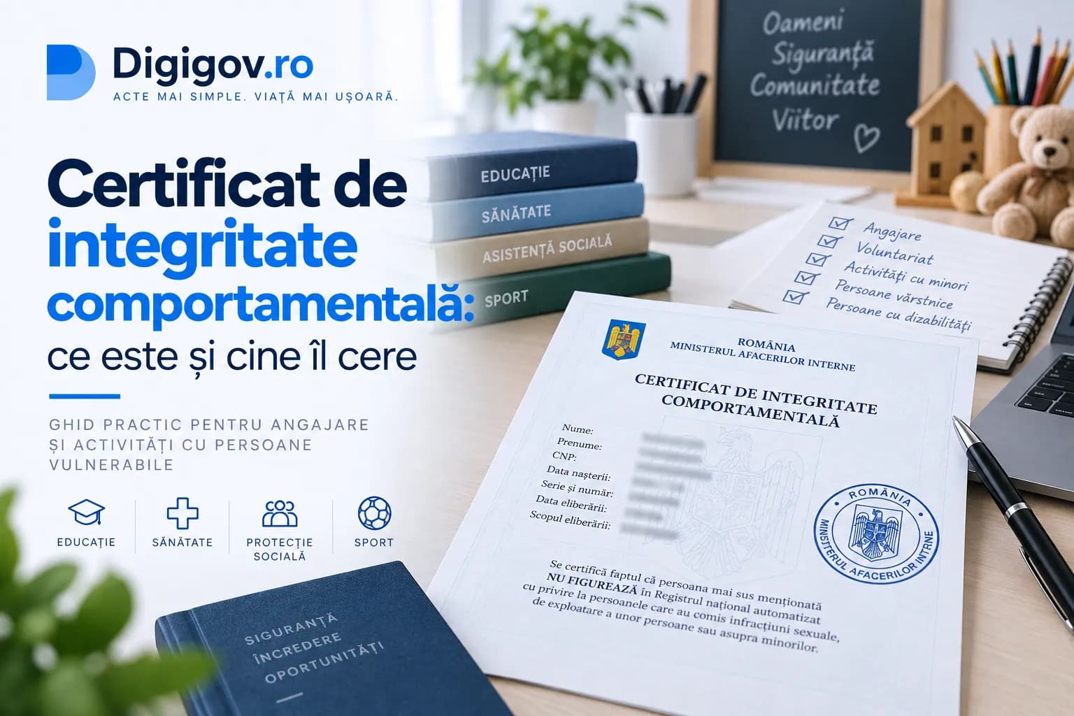 Certificat integritate comportamentala