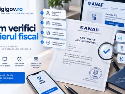 Verificarea cazierului fiscal pe site-ul ANAF, cu numărul de înregistrare al documentului
